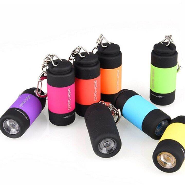 new-pocket-led-flashlight-usb-rechargeable-portable-waterproof-white-light-keychain-torch-outdoor-hiking-flashlight-with-battery-power-points-switche