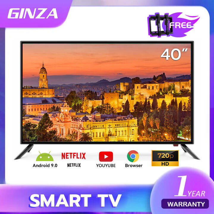 GINZA 40 inches smart tv android tv HD LED TV with bracket Flat Screen