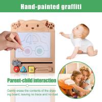 Magnetic Drawing Board Toy Magnetic Painting Toy Wooden Graffiti Boards Color Sketch Pad Hand-Painted Graffiti Board Early Drawing  Sketching Tablets