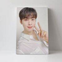 16 * 24in(40*60Cm) Cha EunWoo ของตกแต่งผนังบ้านผ้าใบวาดภาพไร้กรอบโปสเตอร์ศิลปะของขวัญสำหรับชายและหญิงห้องนอน