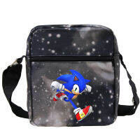 Sonic The Hedgehog ผู้ชายผู้หญิง Cross Body กระเป๋าซิป Casual การ์ตูนสร้างสรรค์การพิมพ์รูปแบบกระเป๋านักเรียนแบบพกพากระเป๋าเก็บนักเรียนไหล่ Bag