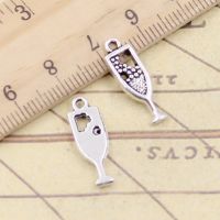 【CW】 30pcs Charms Wine Glass 20x6mm Tibetan Color Pendants Antique Jewelry Making