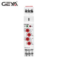 GEYA GRT8-2T การหน่วงเวลาคู่ในการตั้งเวลารีเลย์ AC230V หรือ AC/DC12V-240V รีเลย์ DPDT ราง Din แบบรีเลย์หน่วงเวลาเวลา