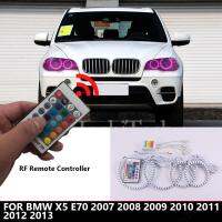 ดวงตาแองเจิลแอลอีดีไฟ Led แบบ Rgb หลายสีระยะไกลระยะไกลสำหรับ Bmw X5 E70 2007 2008 2009 2010 2011 2012 2013