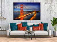 ภาพสะพานโกลเดนเกต,ซานฟรานซิสโก Print, Golden Gate Canvas,ใหญ่พิเศษชุดแคนวาส,สะพานโกลเดนเกตการตกแต่งบ้าน,Golden Gate Print