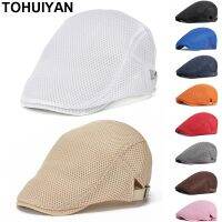 TOHUIYAN หมวก Newsboy ตาข่ายระบายอากาศผู้ชายหมวก Gorras Planas แบนหมวกกอล์ฟ Streetwear ในฤดูใบไม้ร่วงหมวก Cabbie ฤดูร้อน