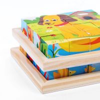 ป่าร้อน LIN431 - ✐✆ Blocks 6 Sided Puzzles Children Jigsaw Educational Cartoon