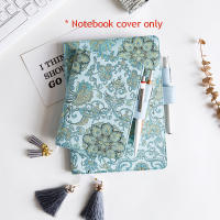 Retro Fabric Sky Blue Flower Notebook Schedule Journal Diary Cover A5 A6 Planner Tassel Notebook Case Time Management Notebook