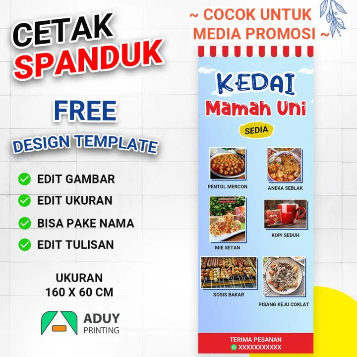 Spanduk Banner Kekinian Kedai Jajanan Warung Seblak Ukuran 160x60 Lazada Indonesia 9729