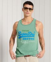 SUPERDRY VINTAGE LOGO TRI VEST เสื้อกล้าม เสื้อแขนกุด สำหรับผู้ชาย