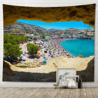 Natural Cave Scenery Tapestry Home Decor Aesthetic Background Cloth Hanging On The Wall