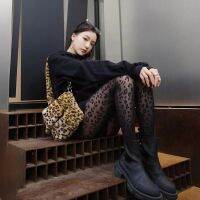 HOT HULXOIQQQEWV 573[] Tights ถุงน่องสตรีแฟชั่น Luxury Designer Tights เสือดาวพิมพ์ถุงน่องสีดำรูปแบบเซ็กซี่ถุงน่องผู้หญิง Pantyhose