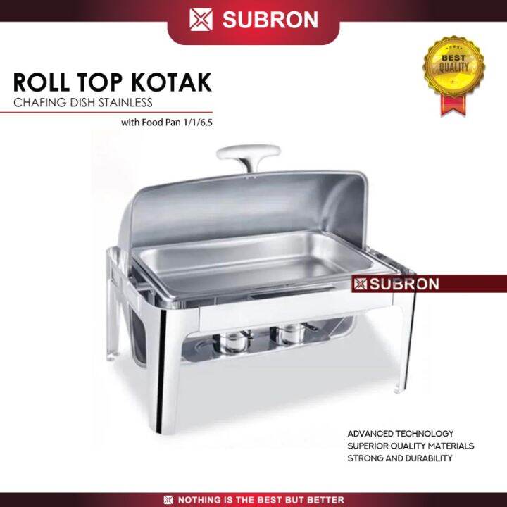 Subron Square Roll Top Chafing Dish 9 Ltr Prasmanan Food Warmer ...