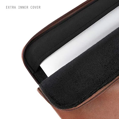 Comfyable Slim Protective Laptop Sleeve 13-13.3 inch Compatible with 13 inch MacBook Pro & MacBook Air PU Leather Bag Waterproof Cover Notebook