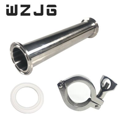 ▨☏ wannasi694494 WZJG 1.5 OD 38MM Sanitary Spool Tube Ferrule 50.5MM Flange PTFE Gasket Tri Clamp Pipe Fittings Length 4 /6 /8 /12 /18 /24