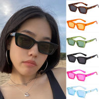 Square Sunglasses Sexy Colorful Unisex Vintage Men Women Famous Brand Designer Fashion Driving Fishing Small Rectangle Frame Sun Glases Outdoor Wild UV400 Sunglasses Retro Male Female for Women Men Trend Eyewear