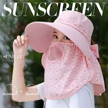 Spring Summer Sunscreen Empty Top Hat Female Cycling Hat Cap Outdoor Casual  Beach Hat Big Brim Tennis Golf Sun Hats