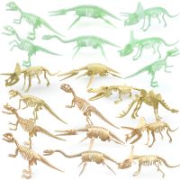 Simulation Luminous Dinosaur Fossil Skeleton Model Childrens DIY Handmade Dinosaur Skeleton Assembly Set Yrannosaurus Rex Model