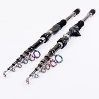 Carbon Fiber Telescopic Fishing Rod Tangle-Free Stainless Guid Saltwater Freshwater Fishing Pole Easy to Travel 1.8M-3.0M