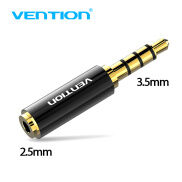 Hot K Giắc Cắm Vention Bộ Chuyển Đổi Âm Thanh 3.5 Mm Sang 2.5 Mm Đầu Nối