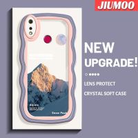 เคส JIUMOO สำหรับ Realme 3 Pro 3i Realme แฟชั่นหิมะดีไซน์ใหม่กรอบคลื่นโคโลเรมกันกระแทกแบบใสนิ่มเคสมือถือเคสป้องกันซิลิกาเจลโปร่งใสลายกล้องถ่ายรูปเก๋ไก๋