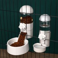 Automatic Pet Bowls Cage Hanging Feeder Pet Water Bottle Food Container Dispenser Hanging Bowl For Puppy Cats Rabbit Pet Feeding