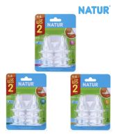 Natur เนเจอร์ จุกนมซิลิโคน สไมล์ 4 จุก แถมฟรี 2 จุก (แพ็ค6)