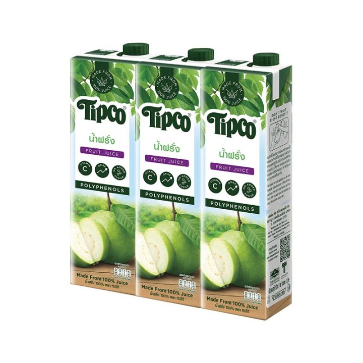 ทิปโก้ น้ำฝรั่ง 100% 1000 มล.X 3 กล่อง