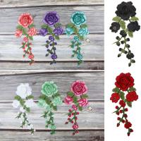 Patches Colorful Sewing Clothing Accessories Clothes Sticker Embroidery Patches Long String Flowers Iron On Patch