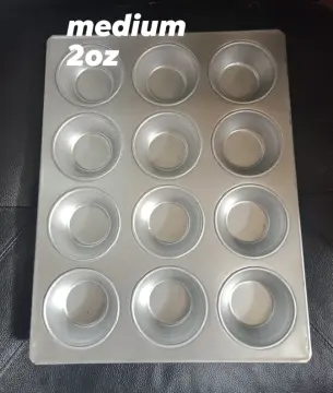 8pcs Muffin Cake Pan, Silver Aluminum Cupcake Pan, For Baking