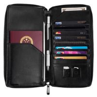 ผู้ถือหนังสือเดินทางเดินทางกระเป๋าสตางค์หนังผู้ชายกระเป๋าสตางค์ ID ผู้ถือบัตรเครดิต RFID หนังสือเดินทางปกกระเป๋าสตางค์ชายกระเป๋าเงินผู้ถือบัตร