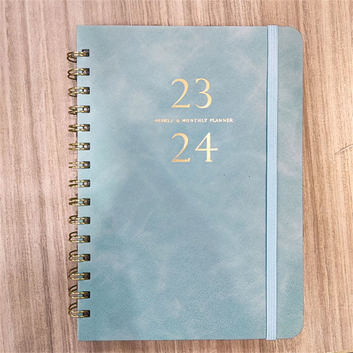 a5-pu-planner-full-english-planner-task-manager-goal-setting-appointment-journal-agenda-book-weekly-planner