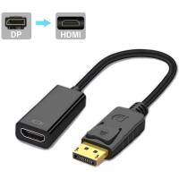 4K Displayport to HDMI Adapter Cable DP Male to HDMI Female Adapter Displayport Converter to HDMI with Audio Adapters Adapters