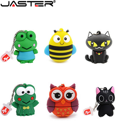 Hot JASTER สัตว์น่ารักการ์ตูน USB 2.0แฟลชไดรฟ์64GB Penguin U Disk 16GB ไดรฟ์ปากกา8GB Pendrive 32G ของขวัญ Key Chain Memory Stick