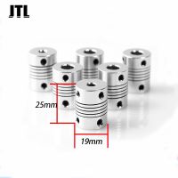 Od19 * 25มมเพลา Coupler อลูมิเนียมอัลลอยด์เพลามอเตอร์ยืดหยุ่น Coupling 3/4/5/6/7/8/10Mm Cnc