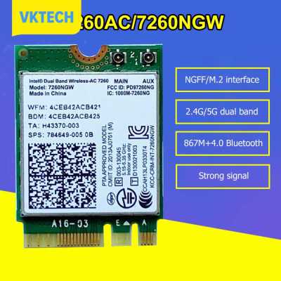 Vktech 1200M อะแดปเตอร์เครือข่ายภายในแบบ Dual Band 2.4G 5G WiFi ไร้สายการ์ดเน็ตเวิร์กบลูทูธ-เข้ากันได้4.0อุปกรณ์เสริมโมดูลไร้สาย WiFi การ์ดเน็ตเวิร์ก