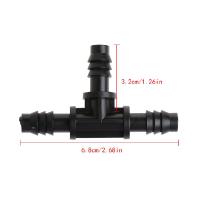 Plastic Barbed T Piece 3 Way 8mm Connector Pipe Hose Garden Watering Irrigation