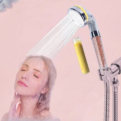 Zhang Ji Autumn SPA Shower Head Vitamin C Scent Essence Rose Water Saving Anion Filter Water Softener Skin care Shower head 8cm Showerheads