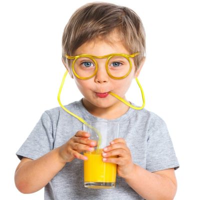 【YF】㍿♗❍  Fun Glasses Drinking Soft Plastic Kids Birthday  Children Baby