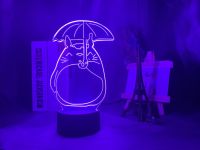 Japanese Anime My Neighbor Totoro Open An Umbrella Bedroom Led Night Light Lamp 3d Illusion Light for Kids Girls Birthday Gift