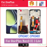 จอ LCD แบบดั้งเดิม6.72นิ้วสำหรับ OnePlus Nord CE 3 Lite สัมผัสหน้าจอ LCD CPH2465 CPH2467จอสำรองประกอบ Digitizer