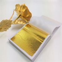 100pcs Imitation Gold Silver Foil Paper Colorful Craft Paper Leaf Gilding DIY Nail Art Decoration Birthday Party Decorations