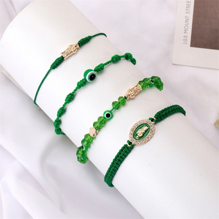 4pcs-set-saint-jude-or-virgin-mary-rosay-cross-bracelets-mexican-braid-crystal-evil-eye-bracelets-gift-for-pray-or-protection