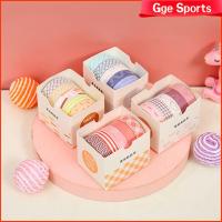 GGE SPORTS เทปกาวติดชุดกล่อง5ม้วน/อุปกรณ์ตกแต่งสมุดติดรูปเทปกระดาษญี่ปุ่น