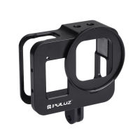 Housing Shell CNC Aluminum Alloy Protective Cage Case with 52mm UV Lens for HERO8 Black