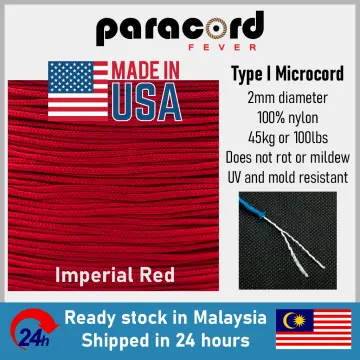 [Made in USA] 2mm Type I 95 Tali Microcord Paracord Rope
