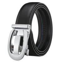 LannyQveen New Casual Genuine Leather Belt Cowskin Mens Automatic buckle belts cowhide Belt for men Fashion High quality Belts