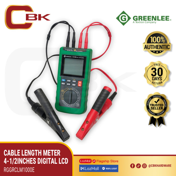 Greenlee Cable Length Meter 4-1/2 Inches Digital LCD - [CLM-1000E