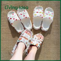 Living Idea  รองเท้าแตะแฟชั่น รองเท้าแตะมินิมอล รองเท้าสไตล์เกาหลี ลายน่ารักแบบตะโกน พื้นนุ่ม ใส่สบายเท้า