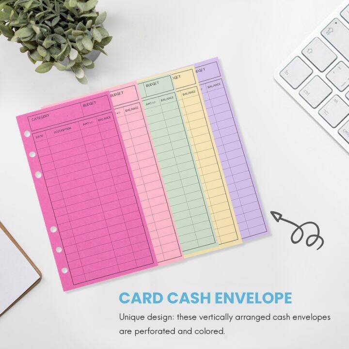 12-budget-envelopes-card-cash-envelope-system-save-money-various-colors-vertical-layout-and-perforation